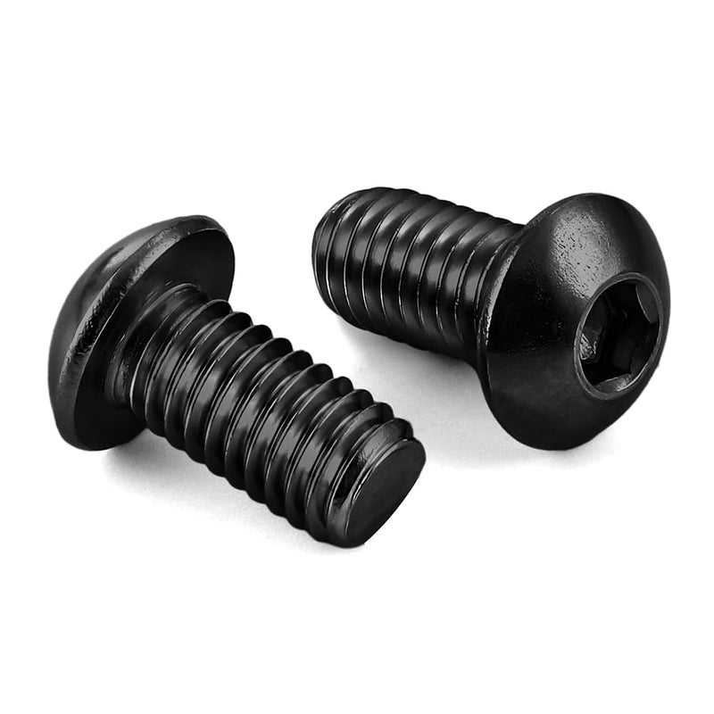 MewuDecor 1/4-20 x 1/2" Button Head Socket Cap Screws, Allen Socket Drive, Black Oxide, Grade 10.9 Alloy Steel, Fully Threaded, 50 PCS - Image 1